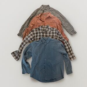 Royal Robbins Men’s Long Sleeve Button Up Shirts Lot of 4 Outdoor Travel Hiking